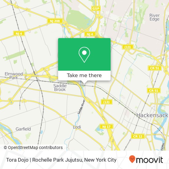 Mapa de Tora Dojo | Rochelle Park Jujutsu