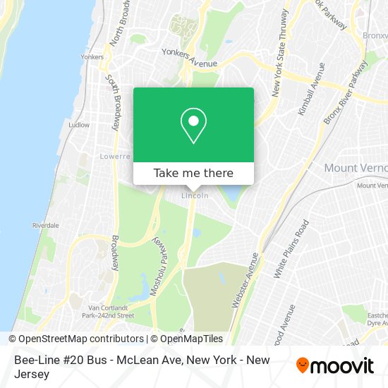 Mapa de Bee-Line #20 Bus - McLean Ave