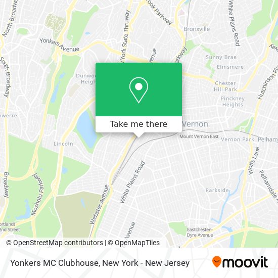 Mapa de Yonkers MC Clubhouse