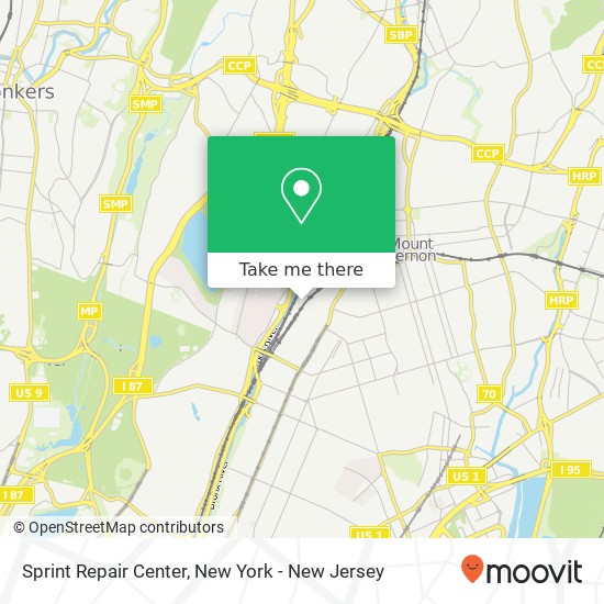 Mapa de Sprint Repair Center