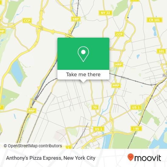 Mapa de Anthony's Pizza Express