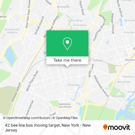 Mapa de 42 bee line bus moving target