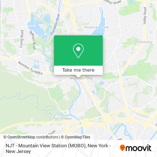 Mapa de NJT - Mountain View Station (MOBO)