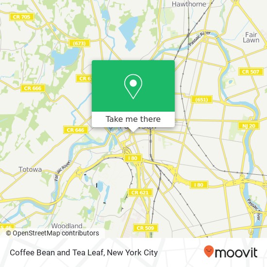 Mapa de Coffee Bean and Tea Leaf