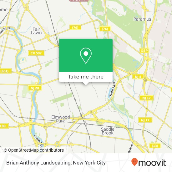 Brian Anthony Landscaping map