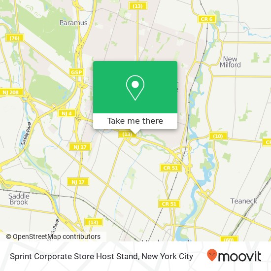 Sprint Corporate Store Host Stand map