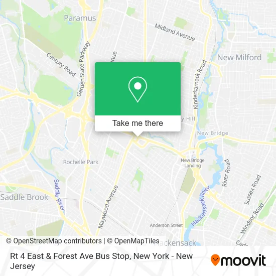 Rt 4 East & Forest Ave Bus Stop map