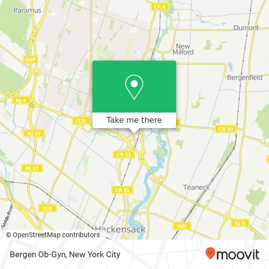 Bergen Ob-Gyn map