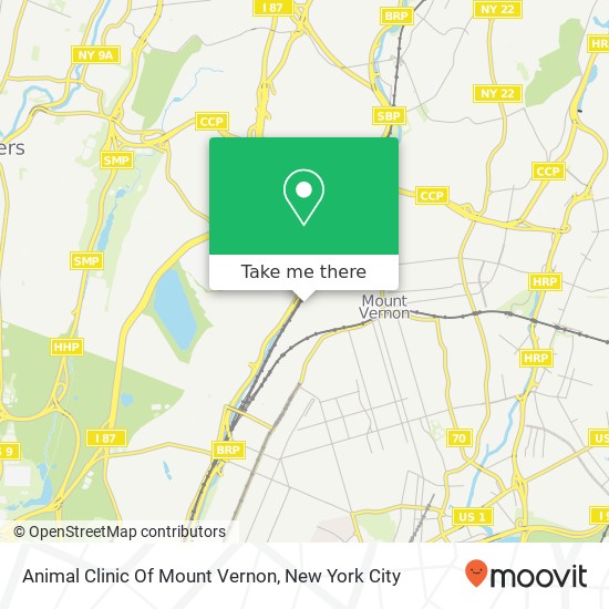 Animal Clinic Of Mount Vernon map