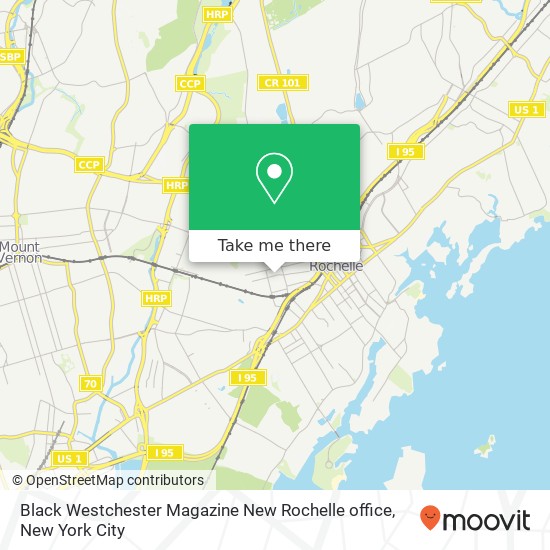 Black Westchester Magazine New Rochelle office map