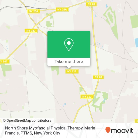 North Shore Myofascial Physical Therapy, Marie Francis, PTMS map