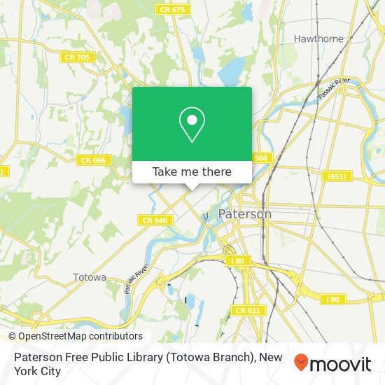 Mapa de Paterson Free Public Library (Totowa Branch)