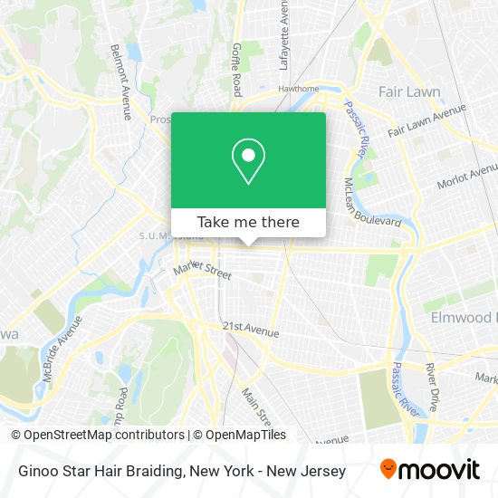 Ginoo Star Hair Braiding map