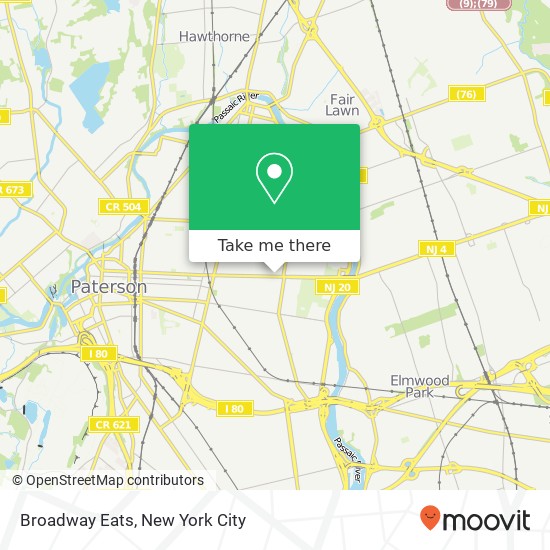 Broadway Eats map