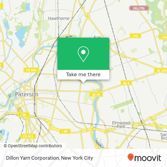 Mapa de Dillon Yarn Corporation