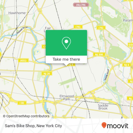 Mapa de Sam's Bike Shop