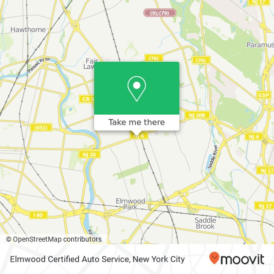 Elmwood Certified Auto Service map