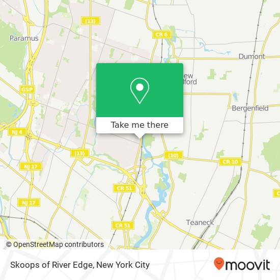 Skoops of River Edge map