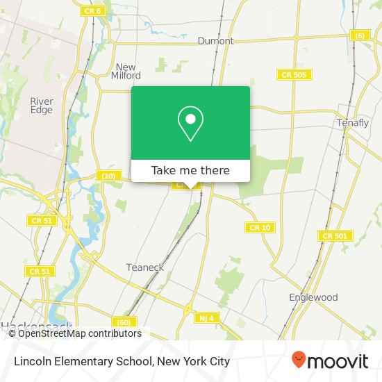 Mapa de Lincoln Elementary School