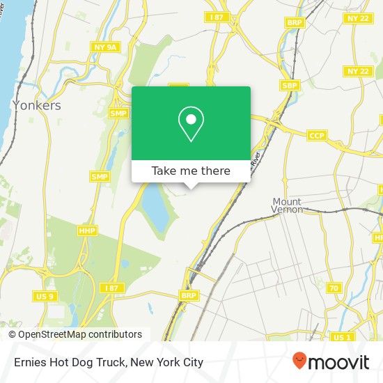 Mapa de Ernies Hot Dog Truck