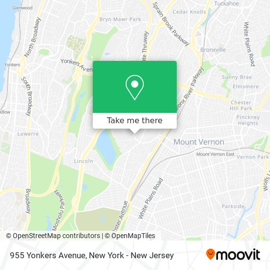 Mapa de 955 Yonkers Avenue