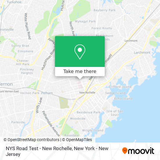 NYS Road Test - New Rochelle map