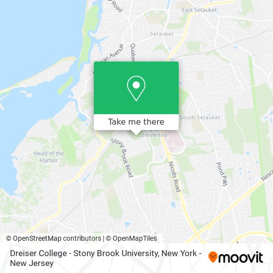 Mapa de Dreiser College - Stony Brook University