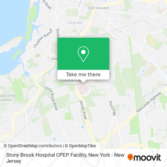 Mapa de Stony Brook Hospital CPEP Facility