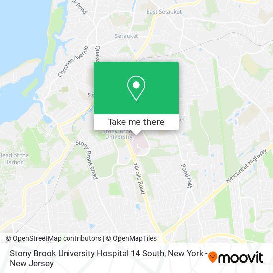 Mapa de Stony Brook University Hospital 14 South