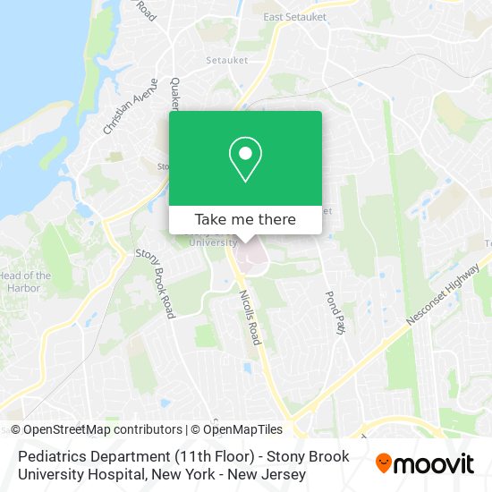 Pediatrics Department (11th Floor) - Stony Brook University Hospital map