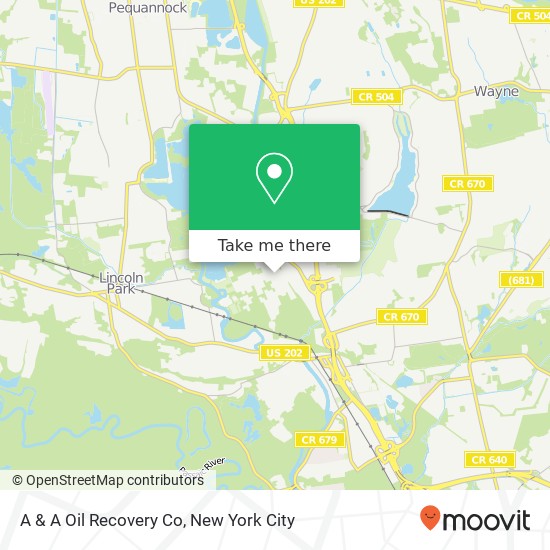 A & A Oil Recovery Co map
