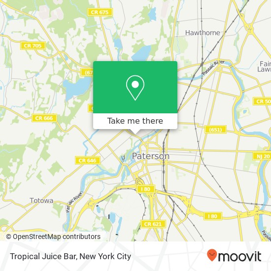 Tropical Juice Bar map