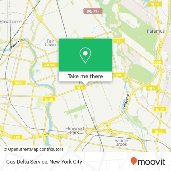 Gas Delta Service map