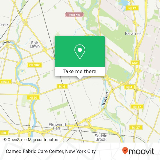 Mapa de Cameo Fabric Care Center