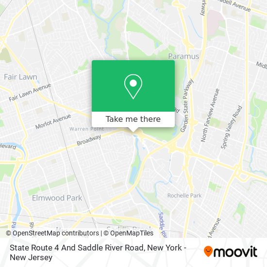 State Route 4 And Saddle River Road map