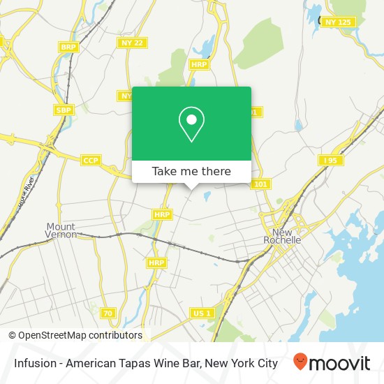 Mapa de Infusion - American Tapas Wine Bar