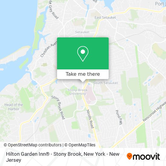 Mapa de Hilton Garden Inn® - Stony Brook
