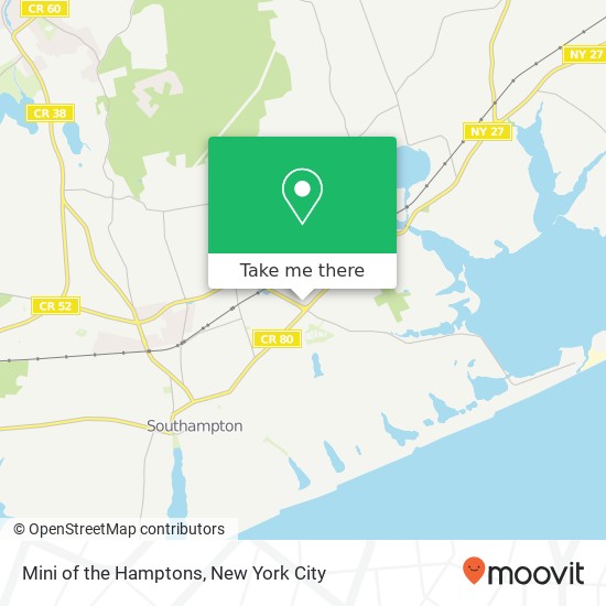 Mini of the Hamptons map