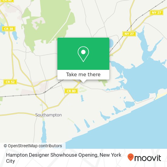 Hampton Designer Showhouse Opening map