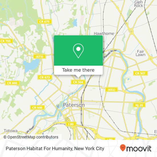 Mapa de Paterson Habitat For Humanity