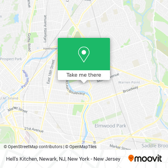 Hell's Kitchen, Newark, NJ map