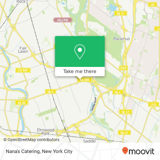 Nana's Catering map
