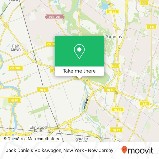 Mapa de Jack Daniels Volkswagen
