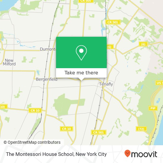 The Montessori House School map