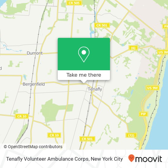 Tenafly Volunteer Ambulance Corps map