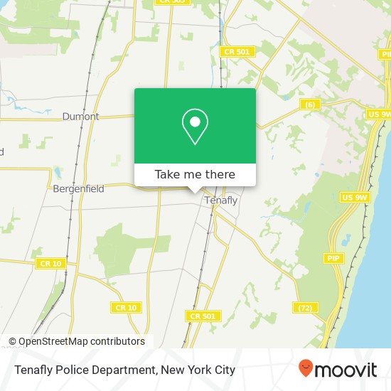 Tenafly Police Department map