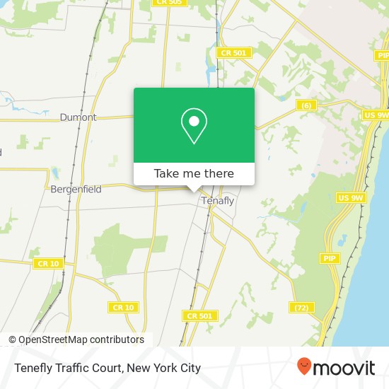 Tenefly Traffic Court map