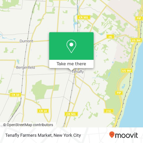 Mapa de Tenafly Farmers Market