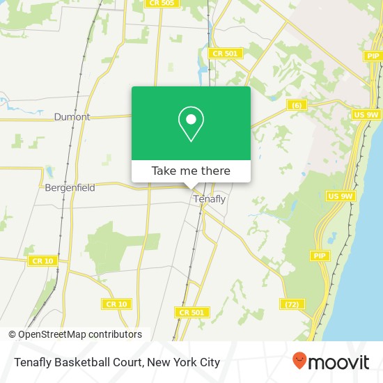Tenafly Basketball Court map