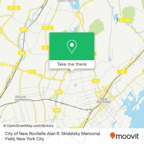 City of New Rochelle Alan R. Skidelsky Memorial Field map